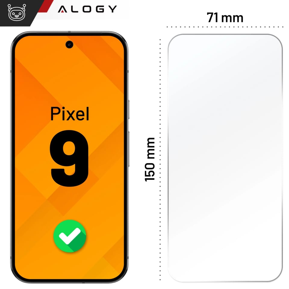 Szkło hartowane do Pixel 9 ochronne szkiełko na ekran 9H Alogy Heavy Pro+™️