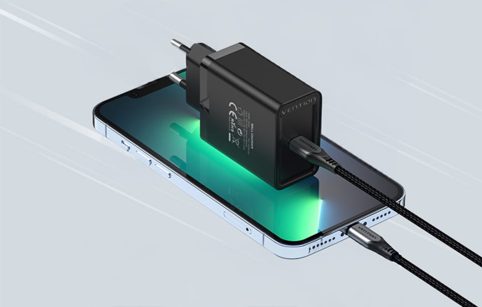 Ładowarka sieciowa Vention FAIB0-EU USB-C 30W (czarna)