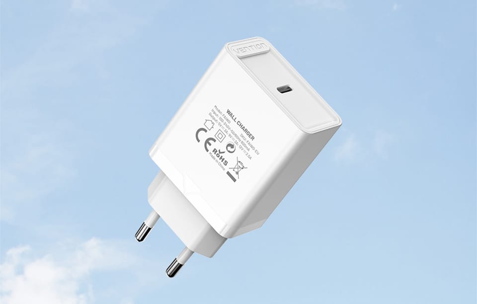 Ładowarka sieciowa Vention FAIW0-EU USB-C 30W (biała)