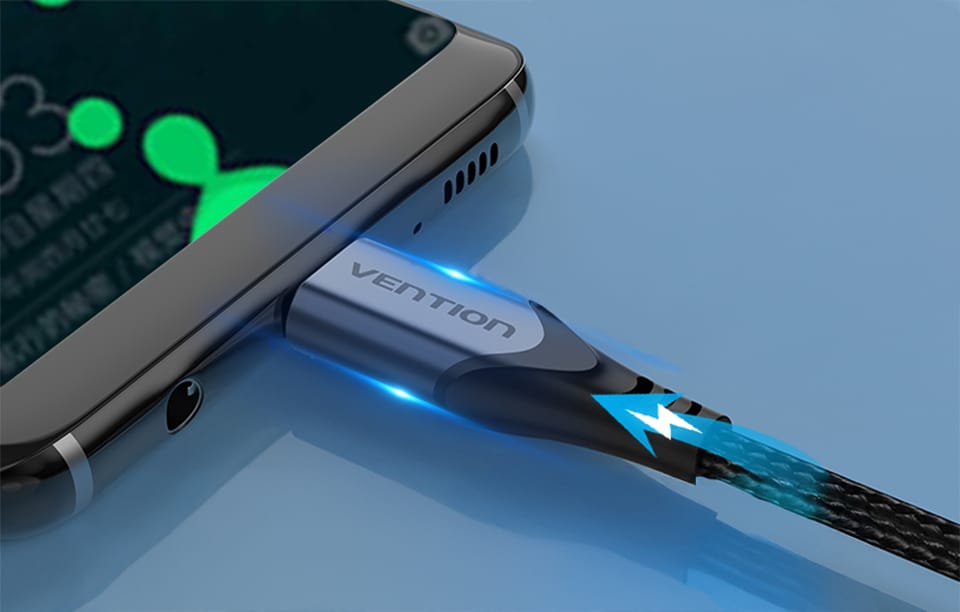 Kabel USB-C do USB-C 100W Vention TAHHD 5A 0.5m USB 3.1 Gen2 4K (szary)
