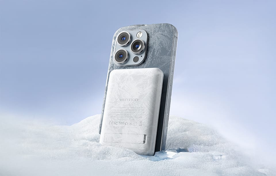 Powerbank magnetyczny 5000mAh Vention FHSL0 20W (niebieski)