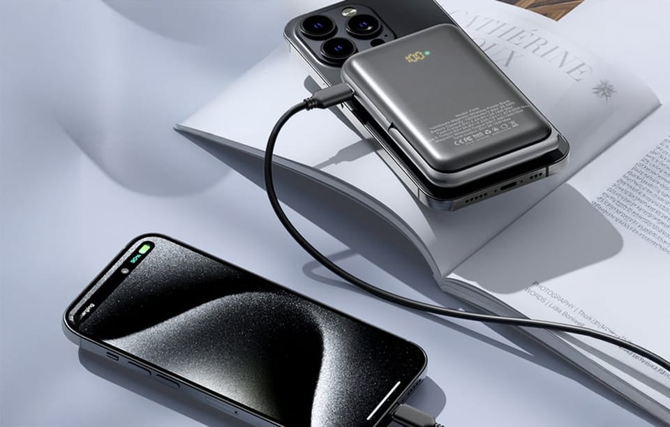 Magnetyczny Powerbank Vention FHNW0 20W, 10000 mAh (biały)