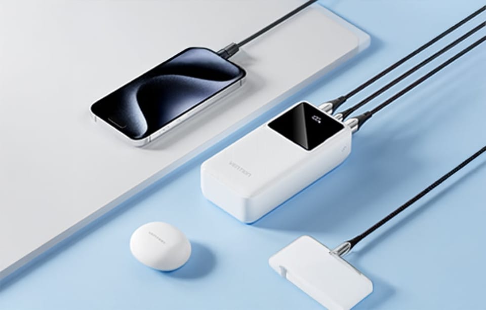 Powerbank Vention FHMB0 30000 mAh, 22,5 W (czarny)