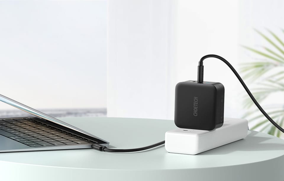 Ładowarka sieciowa Choetech PD6008 2xUSB-C PD 100W GaN