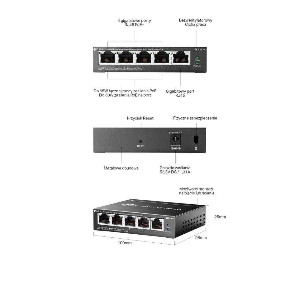 Switch TP-Link ES205GP