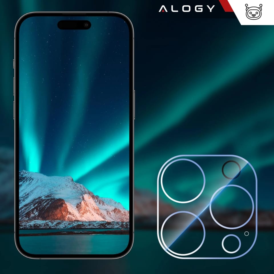 2x Szkło na obiektyw aparat do Apple iPhone 16 Pro / 16 Pro Max Alogy Lens Protector Pro+ przezroczyste