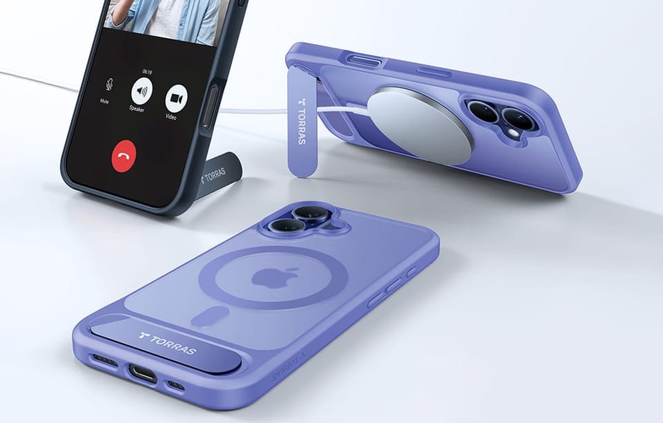 Etui Torras Pstand Series do iPhone 16 Niebieskie