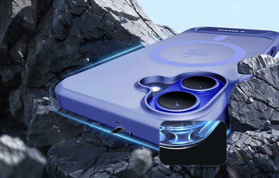 Etui Torras Pstand Series do iPhone 16 Niebieskie