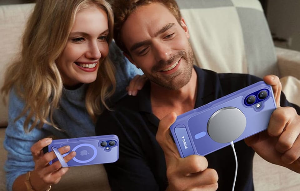 Etui Torras Pstand Series do iPhone 16 Niebieskie