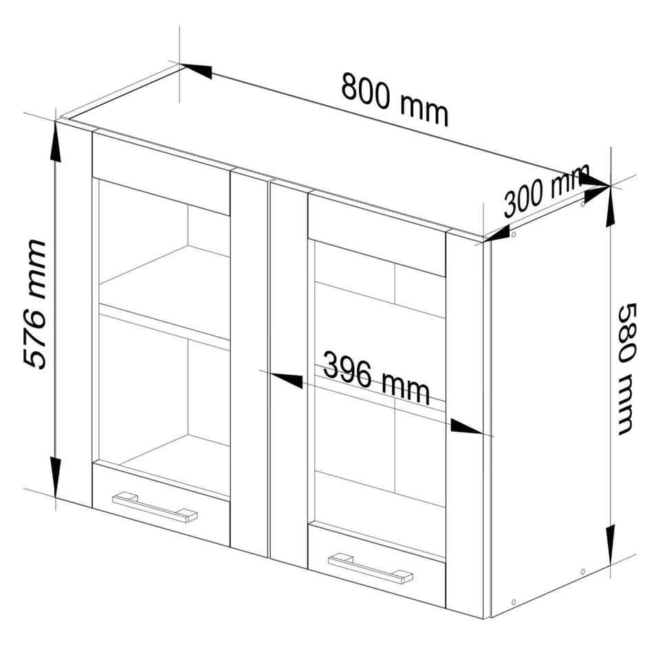 Szafka OLIWIA Witryna W80 H580