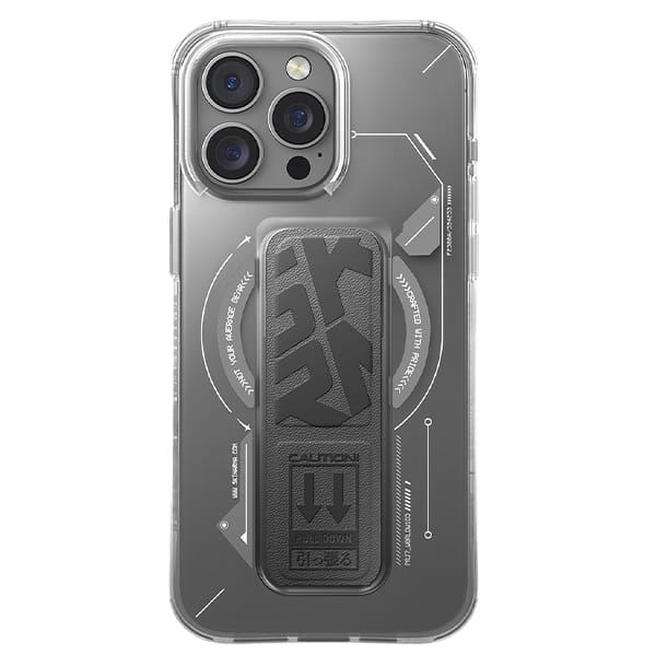 Skinarma etui Helio iPhone 16 Pro 6.3"   Magnetic Charging + Grip Stand titanium