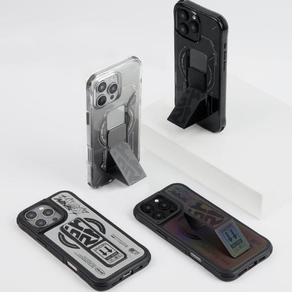 Skinarma etui Kira Kobai iPhone 16 Pro   Max 6.9" Magnetic Charging Grip Stand chrome