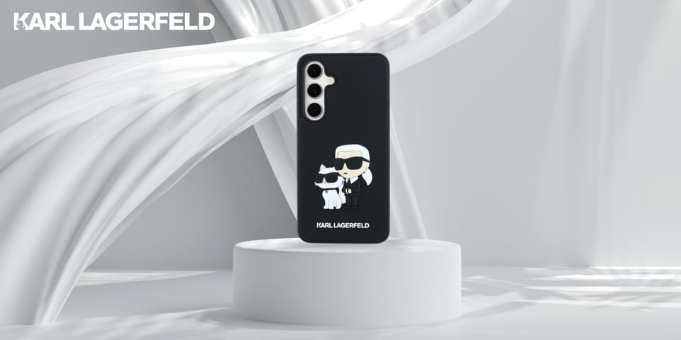 Karl Lagerfeld KLHCS24FE3DRKCNK S24 FE    S721 czarny/black hardcase 3D Rubber Karl&Choupette