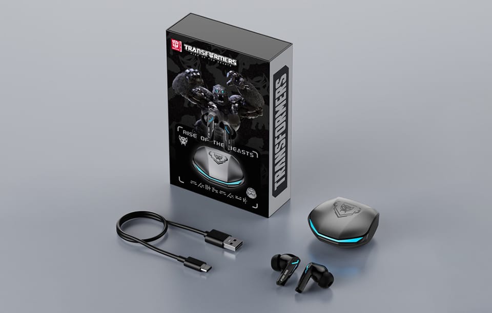 Słuchawki TWS Transformers TF-T20 Bluetooth 5.4, 16.2mm, IPX5, 60h Czarne