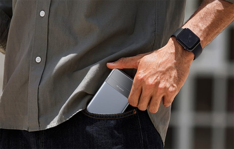 Powerbank Magnetyczny EcoFlow RAPID 5000mAh, srebrny – 30W przewodowo, 15W bezprzewodowo
