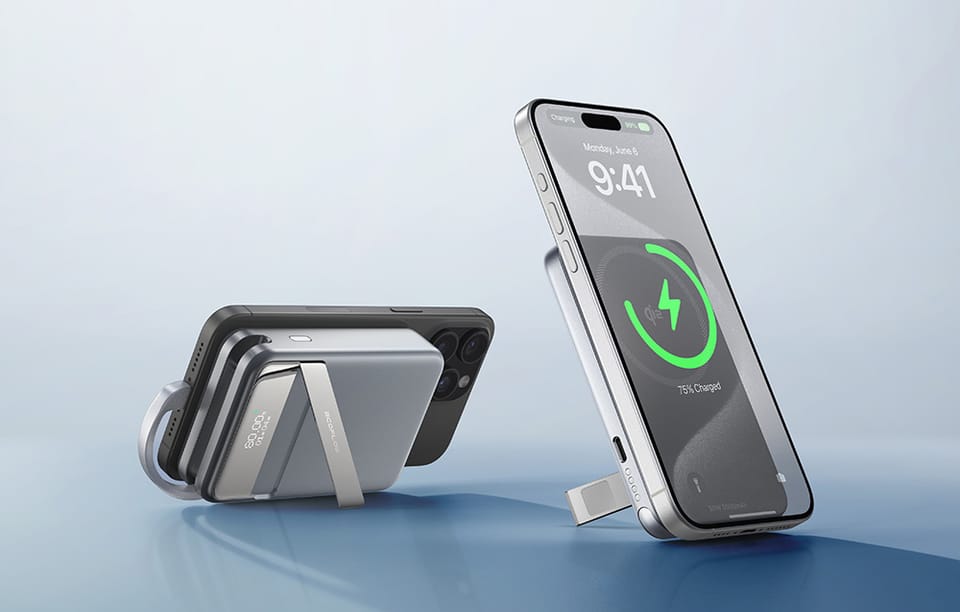 Powerbank Magnetyczny EcoFlow RAPID 5000mAh, srebrny – 30W przewodowo, 15W bezprzewodowo