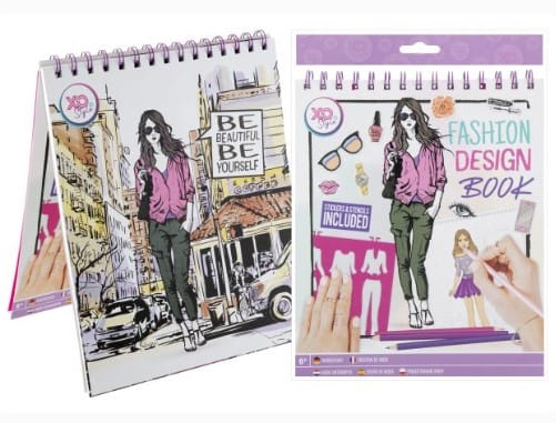 Książka do projektowania mody 36 arkuszy + 5 szablonów + naklejki 230005 GRAFIX