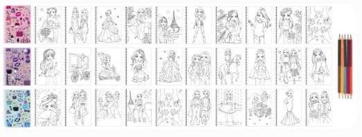 Kolorowanka A4 Moda + kredki 140003 BESTIES