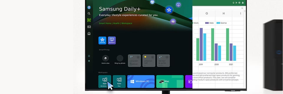 Samsung S43DM702UU skarm - Torba LED