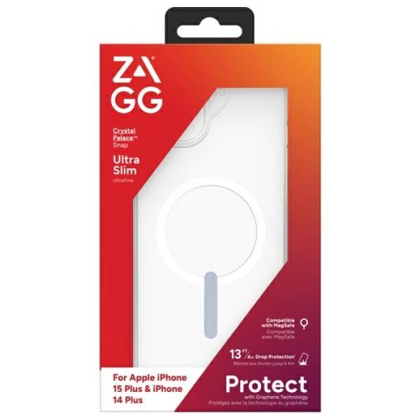 ZAGG Crystal Palace Snap - obudowa ochronna do iPhone 14 Plus/15 Plus kompatybilna z MagSafe (clear)