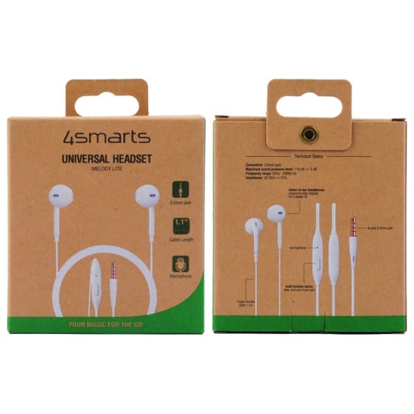 4smarts Słuchawki Melody Lite 3.5mm      biały/white 468521