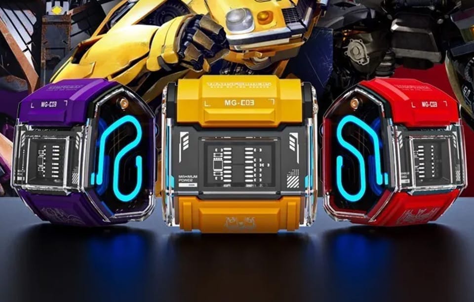 Słuchawki TWS Transformers MG-C03 Bluetooth 5.3, 13mm, 5h, Fioletowe