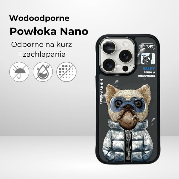 Nimmy etui iPhone 16 Pro 6.3"            czarny/black Cool&Cute 2.0 Dog