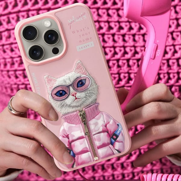 Nimmy etui iPhone 16 6.1" różowy/pink    Cool&Cute 2.0 Cat