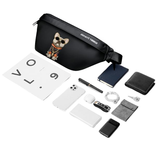Nimmy Nerka na ramię czarny/black        Crossbody Glasses Cool Dog