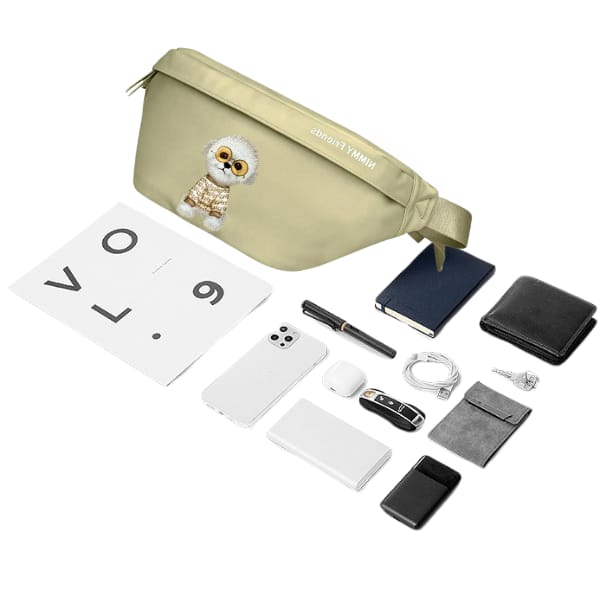 Nimmy Nerka na ramię khaki Crossbody     Glasses Cool Dog