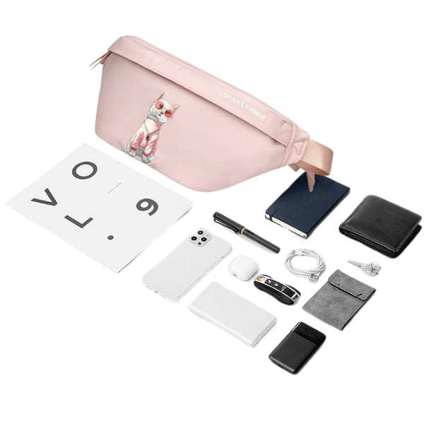Nimmy Nerka na ramię różowy/pink         Crossbody Glasses Cool Cat