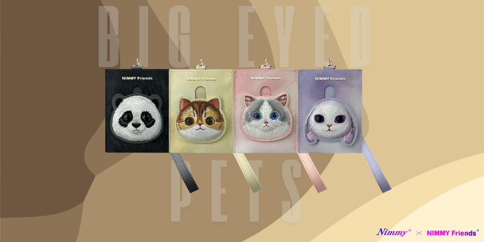 Nimmy portfel na karty khaki Big Eyed    Pet 2.0 Cat