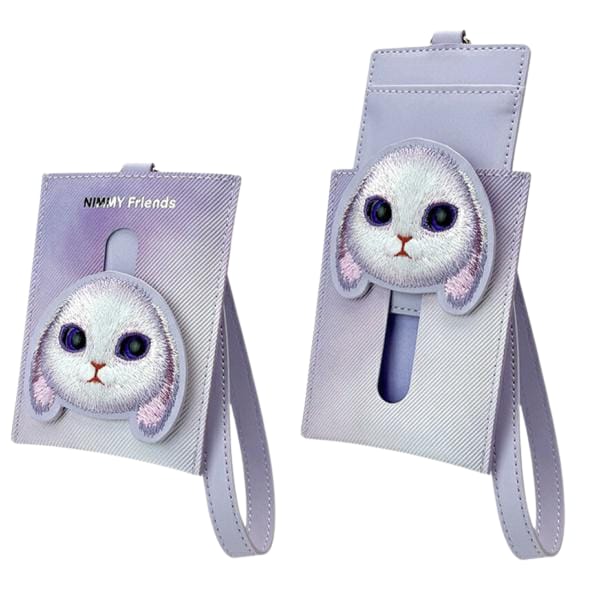 Nimmy portfel na karty fioletowy/purple  Big Eyed Pet 2.0 Rabbit