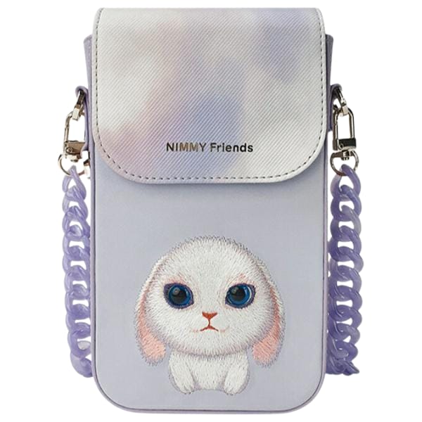 Nimmy torebka na telefon                 fioletowy/purple Big Eyed Pet 2.0 Rabbit