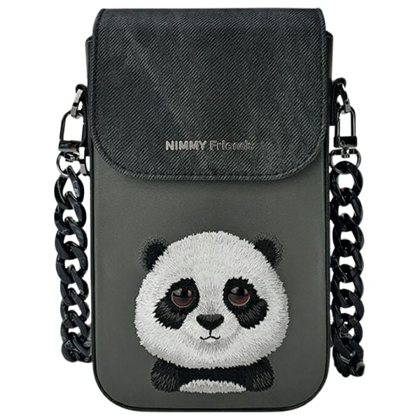 Nimmy torebka na telefon czarny/black    Big Eyed Pet 2.0 Panda