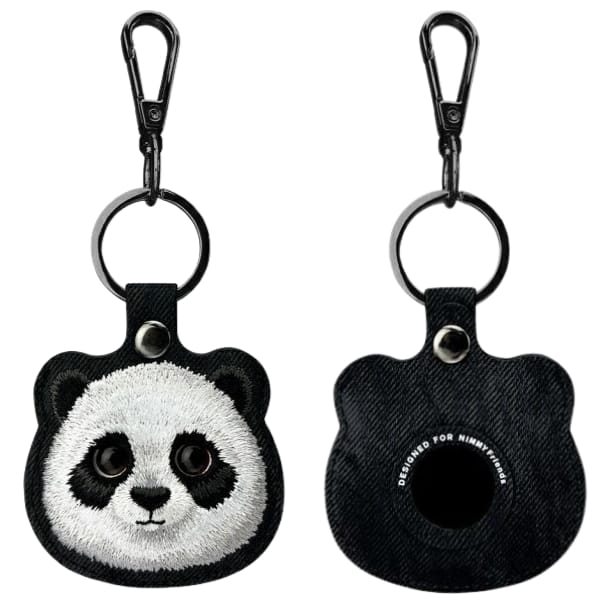 Nimmy Zestaw 3w1 torebka na telefon +    portfel + etui na lokalizator czarny/black Big Eyed Pet 2.0 Panda