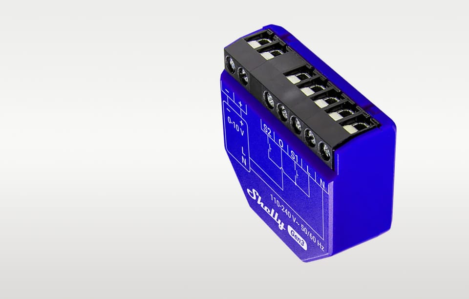 Ściemniacz SHELLY Dimmer 0/1-10V PM Gen3 Wi-Fi BT