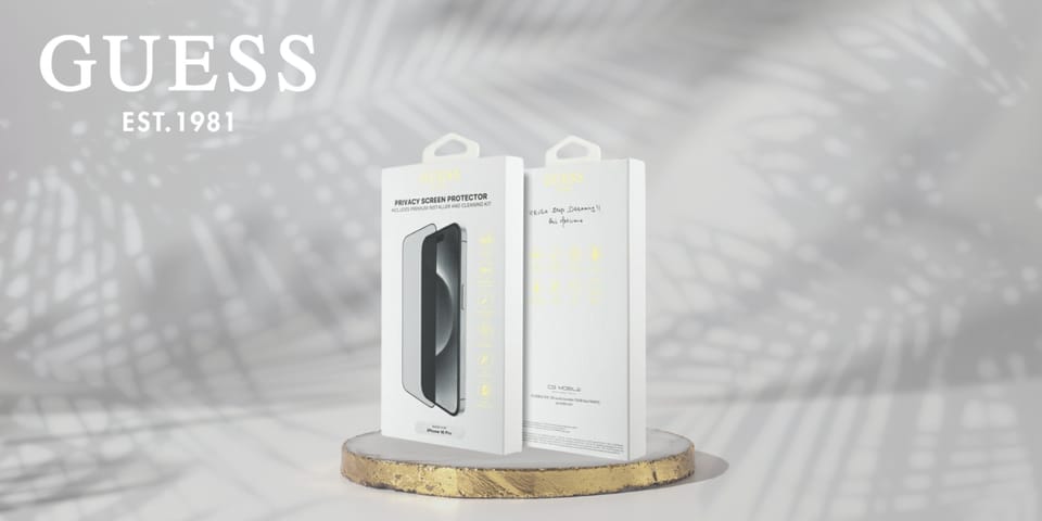 Guess GUTGP16LBOKGCIP iPhone 16 Pro 6.3"  Screen Protector Privacy 2.5D Outline - ochrona wyświetlacza prywatyzująca