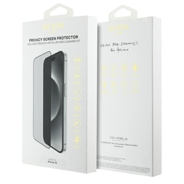 Guess GUTGP16SBOKGCIP iPhone 16 6.1"      Screen Protector Privacy 2.5D Outline - ochrona wyświetlacza prywatyzująca