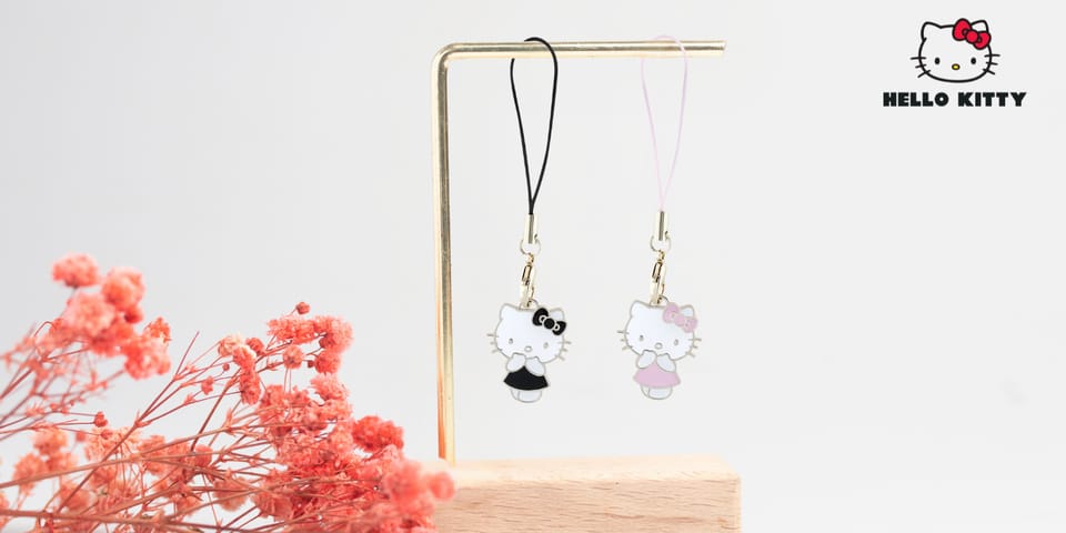 Hello Kitty zawieszka HKCPMKP Phone      Strap różowy/pink Charm Kitty Cute