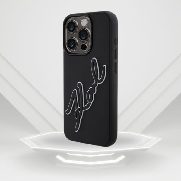 Karl Lagerfeld KLHCP15X3DRKSDLK iPhone    15 Pro Max 6.7" czarny/black hardcase 3D Rubber Signature