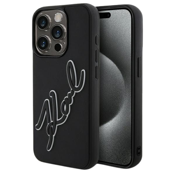 Karl Lagerfeld KLHCP15X3DRKSDLK iPhone    15 Pro Max 6.7" czarny/black hardcase 3D Rubber Signature