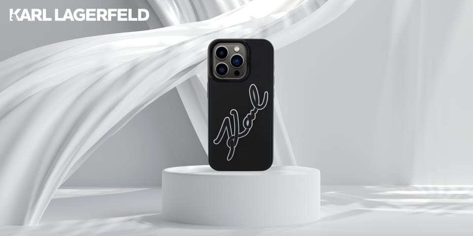 Karl Lagerfeld KLHCP15X3DRKSDLK iPhone    15 Pro Max 6.7" czarny/black hardcase 3D Rubber Signature