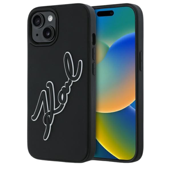 Karl Lagerfeld KLHCP15S3DRKSDLK iPhone    15 6.1" czarny/black hardcase 3D Rubber Signature