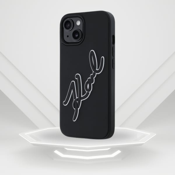 Karl Lagerfeld KLHCP15S3DRKSDLK iPhone    15 6.1" czarny/black hardcase 3D Rubber Signature