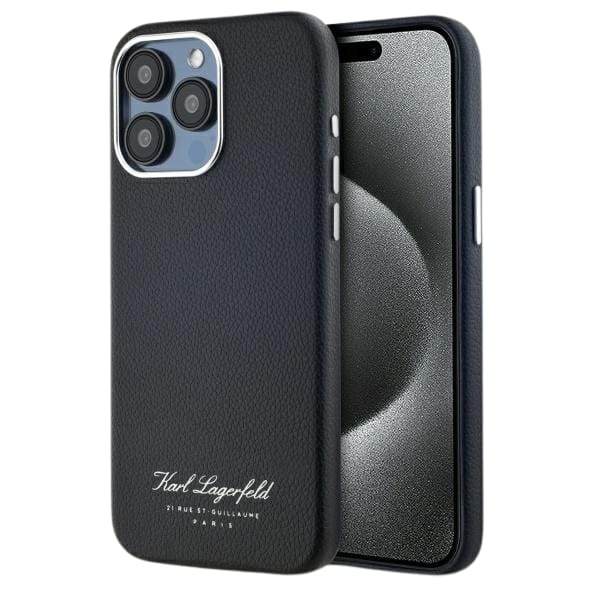Etui Karl Lagerfeld hotel RSG do iPhone15 Pro czarny