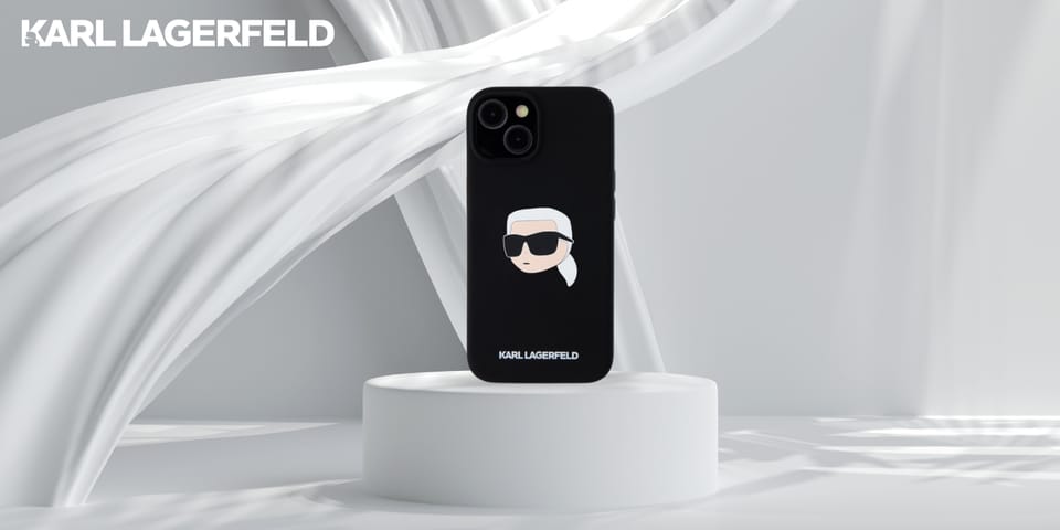 Karl Lagerfeld KLHMP15SSKHPPLK iPhone 15  6.1" czarny/black hardcase Silicone Karl Head Print MagSafe