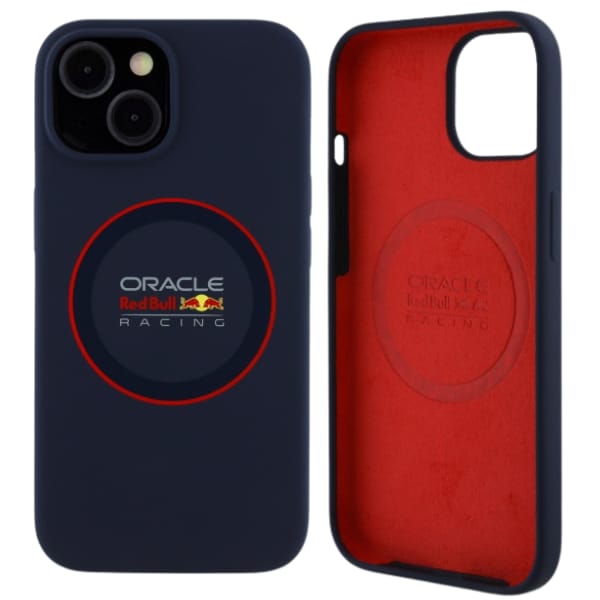 Red Bull RBHMP14S24SIILVR iPhone 14 6.1"  hardcase granatowy/navy Silicone Red Ring MagSafe
