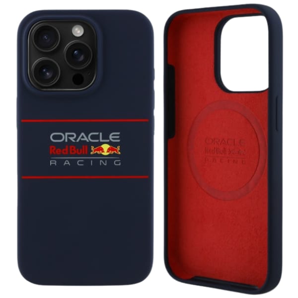 Red Bull RBHMP15L24SIHSRV iPhone 15 Pro   6.1" hardcase granatowy/navy Silicone Horizontal Logo MagSafe