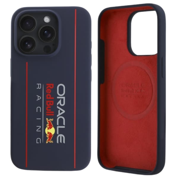 Red Bull RBHMP15L24SIOLRV iPhone 15 Pro  6.1" hardcase granatowy/navy Silicone Vertical Logo MagSafe
